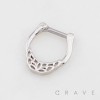 LOTUS LEAF PATTERNED HOOP SEPTUM CLICKER